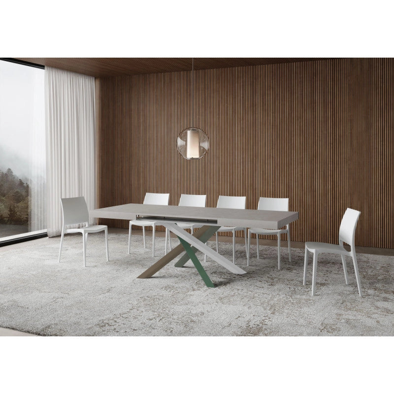 Tavolo allungabile 140/400x90 cm Volantis telaio Multicolore 4/A - Cashmere