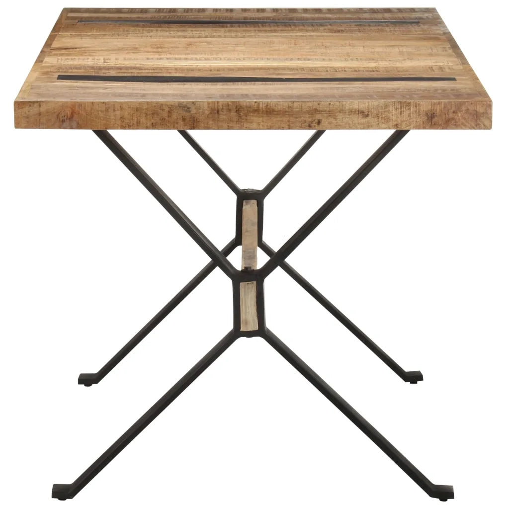 Tavolo da Pranzo 160x80x76 cm in Legno Massello di Mango Grezzo cod mxl 8797