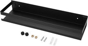 Placca di acciaio inox per bagno, fissaggio a parete (40 cm nero)