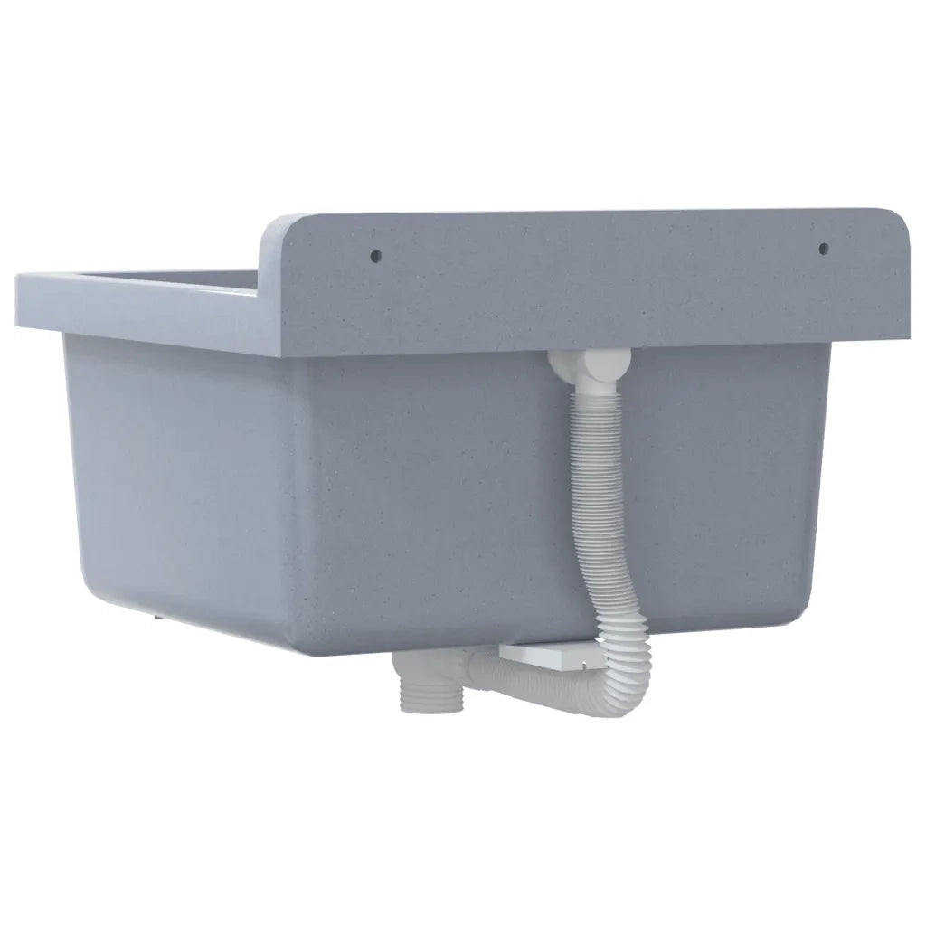 Lavabo a Parete Grigio 40x40x24 cm in Resina 4002796