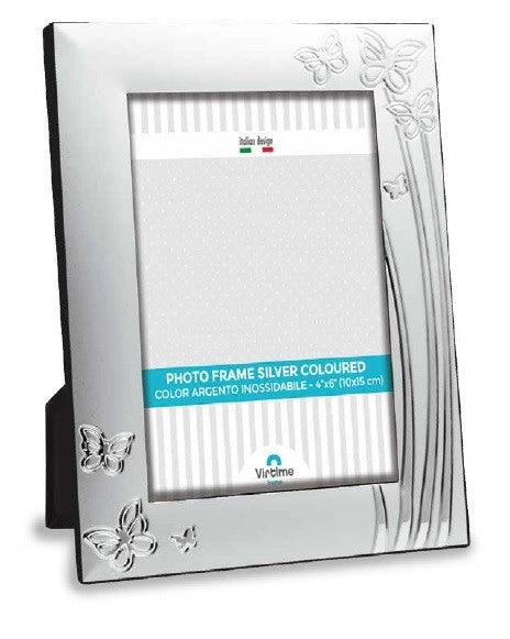 Portafoto da Appoggio Silver Farfalline 13 x 18 cm