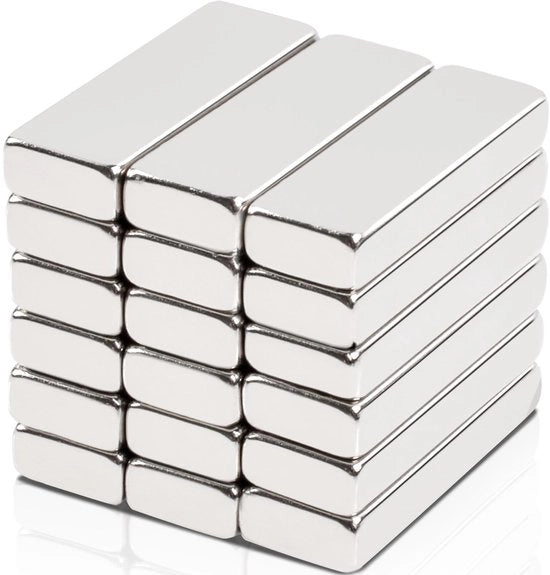 18 pezzi di magnete neodymium extra forti, 30 x 10 x 5 mm magnete piani forti mini magneti magneti piccoli forti magneti rettangolari per lavagna magnetica frigorifero lavagna bianca