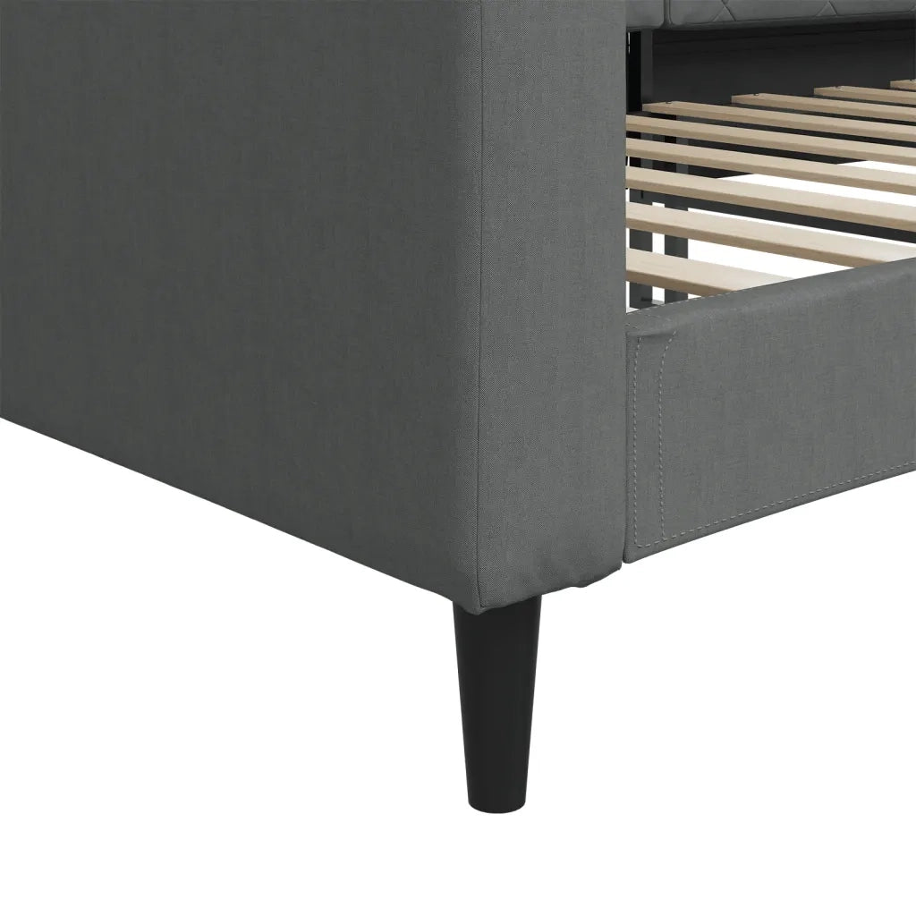 Letto da Giorno Grigio 90x200 cm in Tessuto 354162