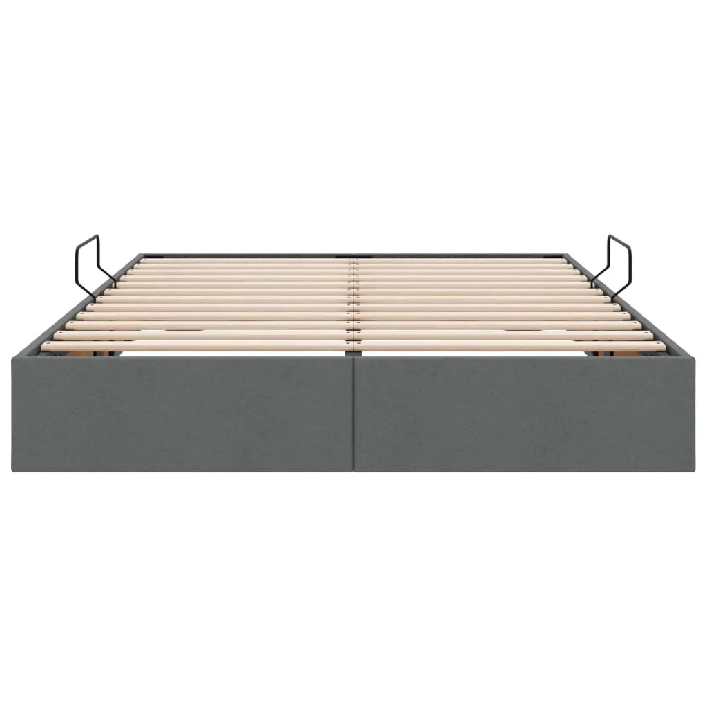 Letto ottomano Grigio scuro 140 x 200 cm Tessuto 3442827