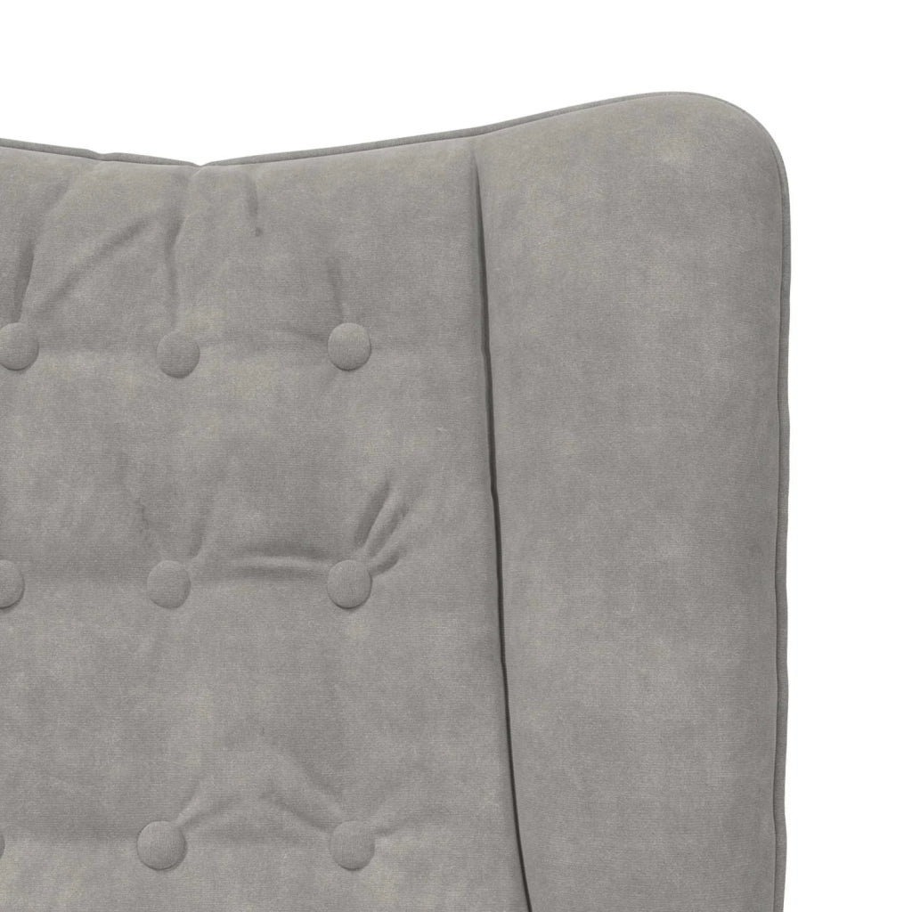 poltrona Grigio chiaro 63 x 67 x 94 cm Velluto 42001814