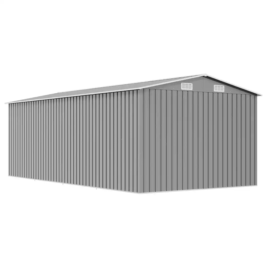 Capanno da Giardino 257x489x181 cm in Metallo Grigio cod mxl 41384