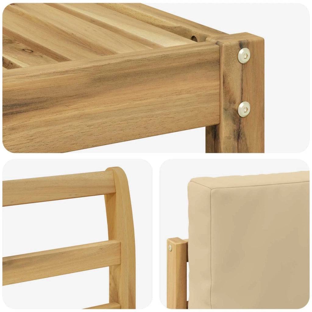 Set di divani da esterno 6 pz Bianco e Beige 3387527