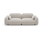 Cosmopolitan Design - Divano modulare "Sydney" 3 posti in velluto beige chiaro 