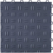 Tegole di Garage, 30 x 30 x 1,3 Cm - 50 Pezzi - Antiscivolo Bifacciale - Grigio di Grafite - per Garage, Sottoterra e Officina