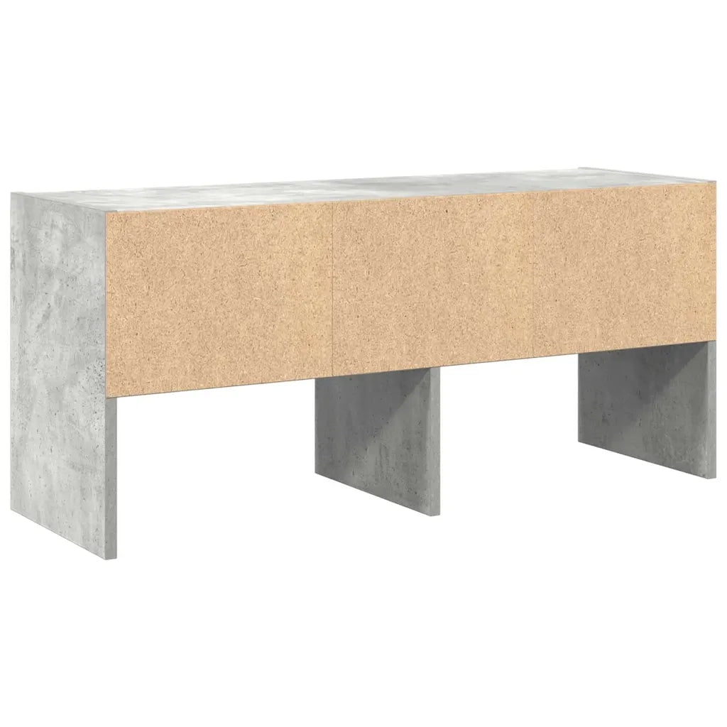 Scarpiera Impilabile-Scaffale per scarpe Grigio Cemento 89,5x30x40 cm