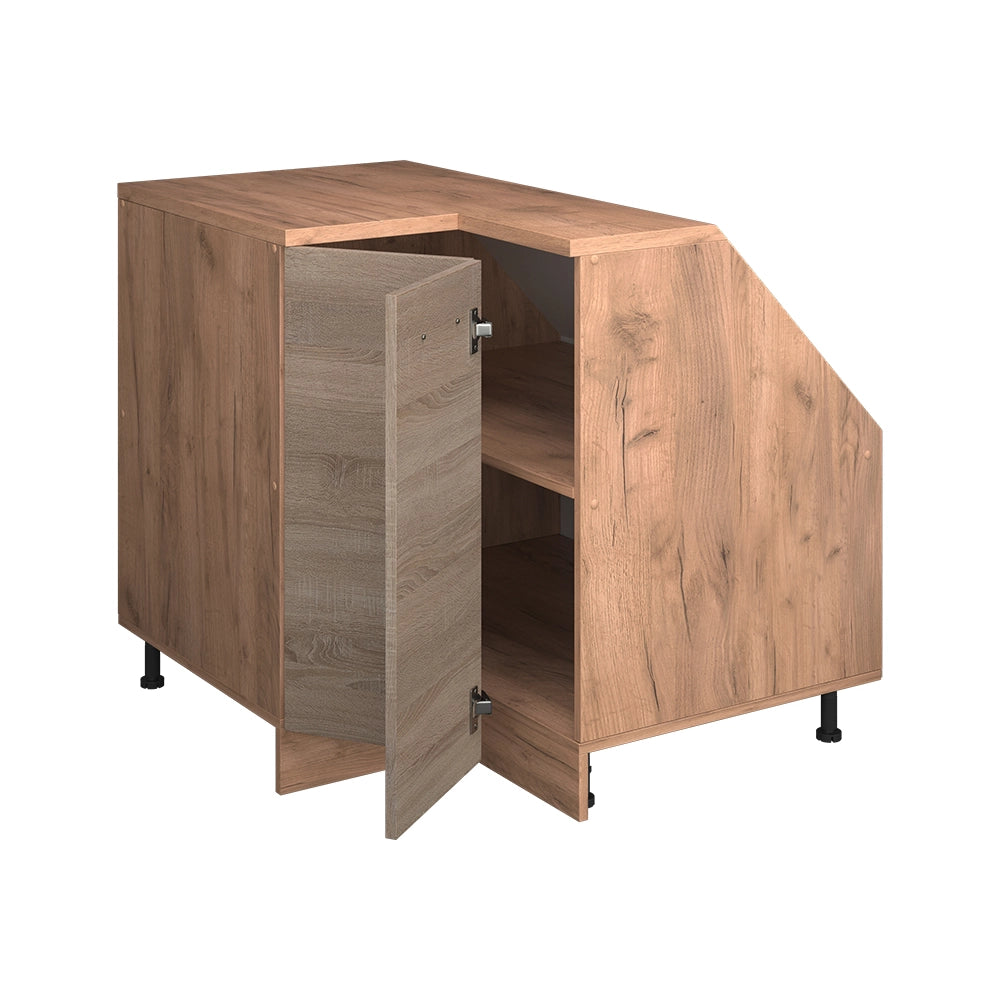 Mobile sottotetto Mobile angolare Rion Sonoma/Rovere dorato 75.6 x 83.8 cm con 1 porta, carcassa dell’armadio profondità 60 cm Vicco