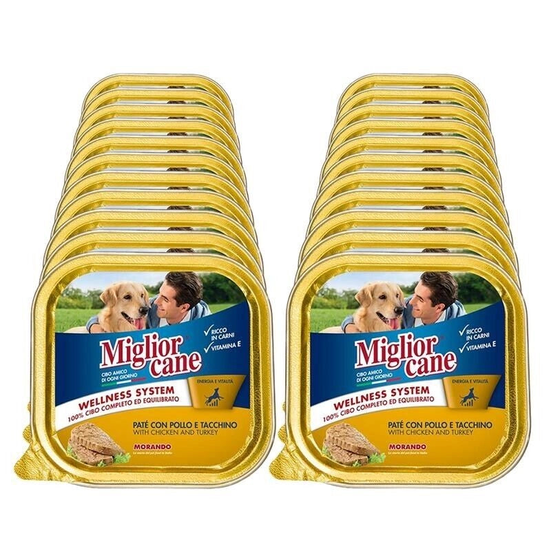 MIGLIOR CANE PATE' CON POLLO E TACCHINO 150 GRAMMI 22 CONFEZIONI