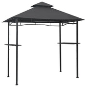 Gazebo | Pergolato per Barbecue 240x150x255 cm Antracite in Acciaio