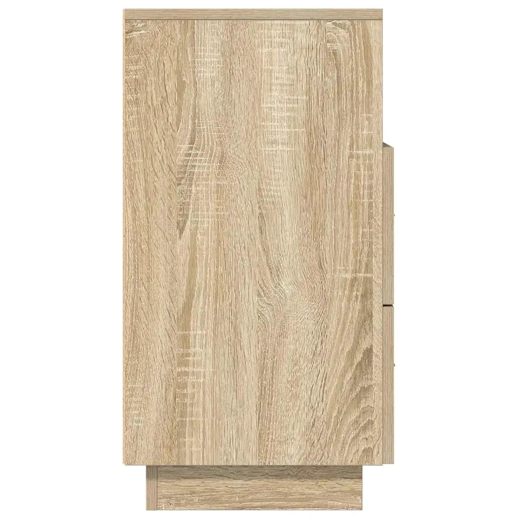 Comodino | Armadio da Notte | Mobiletto da notte con 2 Cassetti Rovere Sonoma 36x36x68 cm
