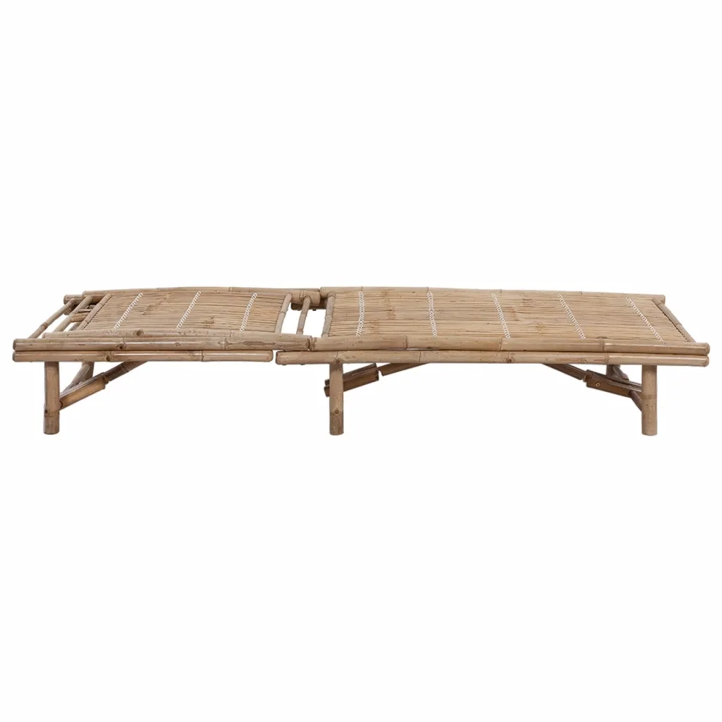 Lettino Prendisole da Giardino con Cuscino in BambÃ¹ cod mxl 67075