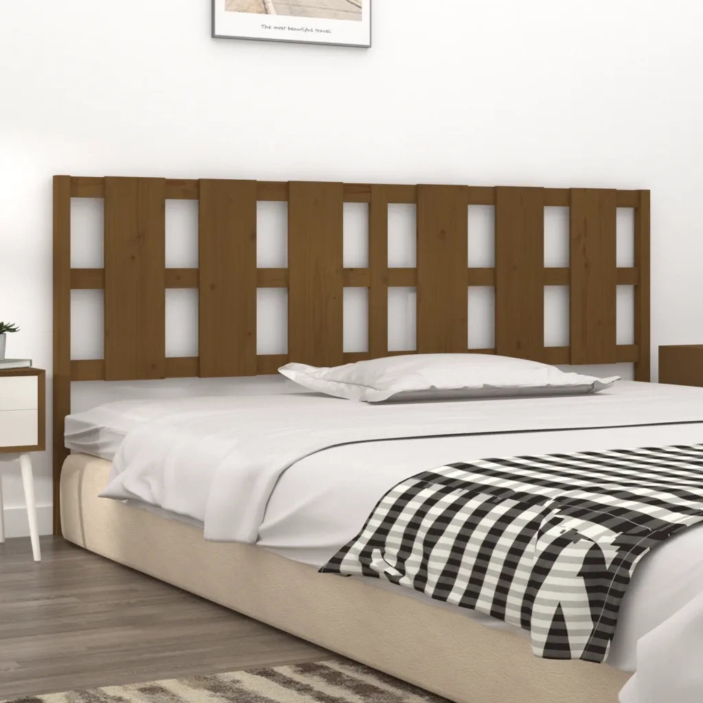 Testiera per Letto ambra 205,5x4x100 cm Legno Massello di Pino