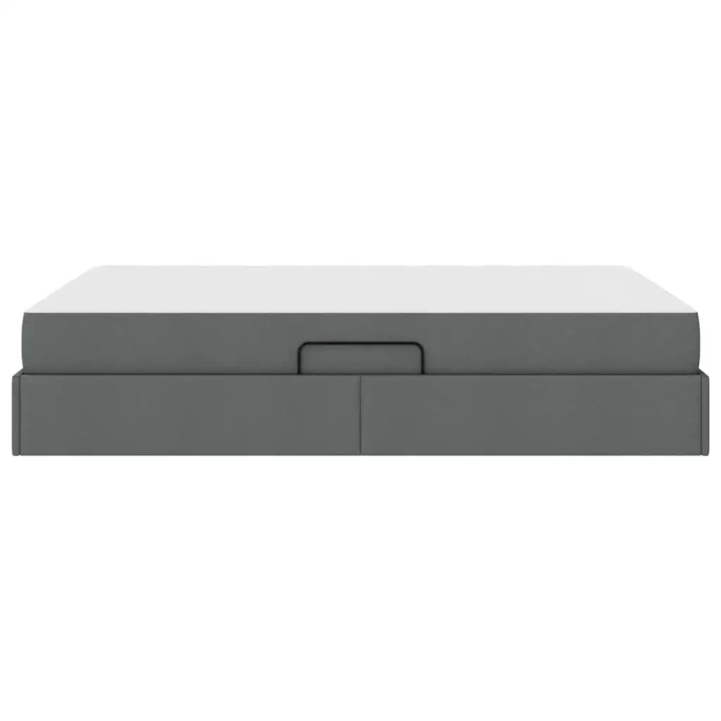 Letto con contenitore e materasso Grigio scuro 140 x 200 cm 3399665
