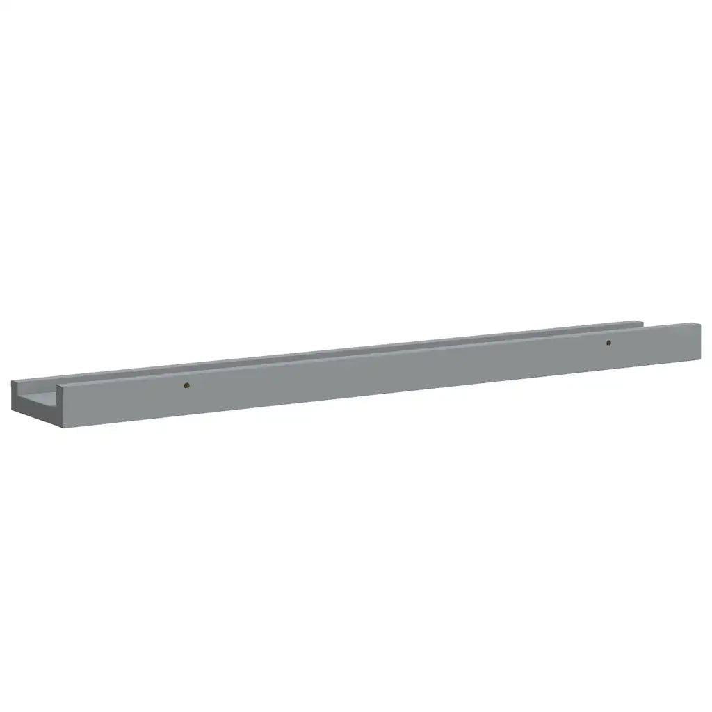 2 pz Mensole | Ripiano | Scaffale Loggia per Foto Grigie 60x9x3 cm in MDF