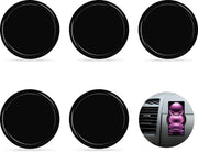 Matte antiscivolo per vetrini - 8 x 8 cm, riutilizzabile e lavabile, gomma adesiva a base di gel nano doppia faccia, ideale per superfici lisce (5 pezzi, nero)