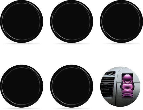 Matte antiscivolo per vetrini - 8 x 8 cm, riutilizzabile e lavabile, gomma adesiva a base di gel nano doppia faccia, ideale per superfici lisce (5 pezzi, nero)