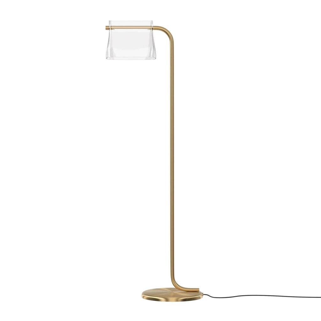 Maytoni Lampada da terra moderna Cabaret 1 luce LED integrato ottone metallo vetro