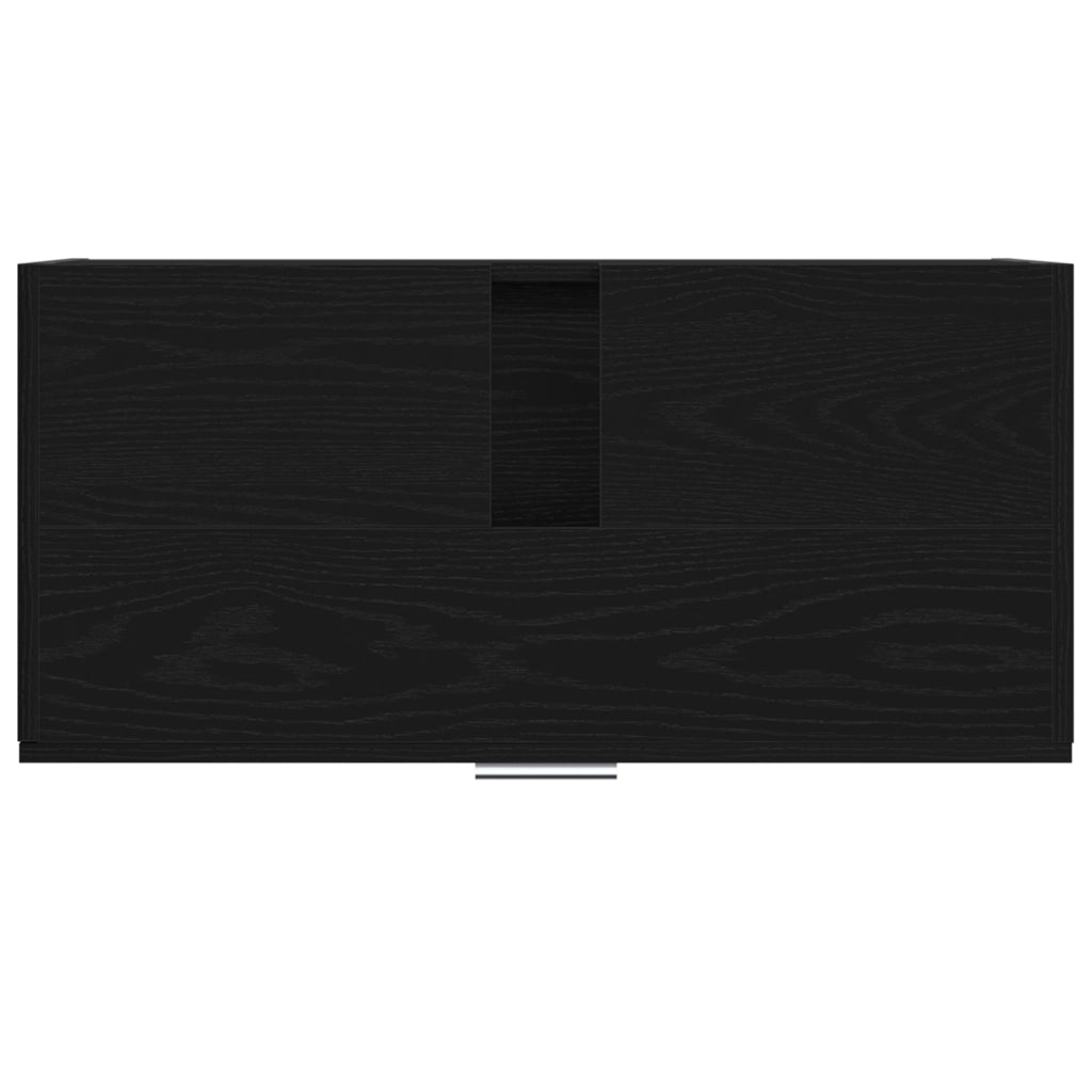 Cabinet per lavello Nero Rovere 78x37x59 cm Legno ingegnerizzato