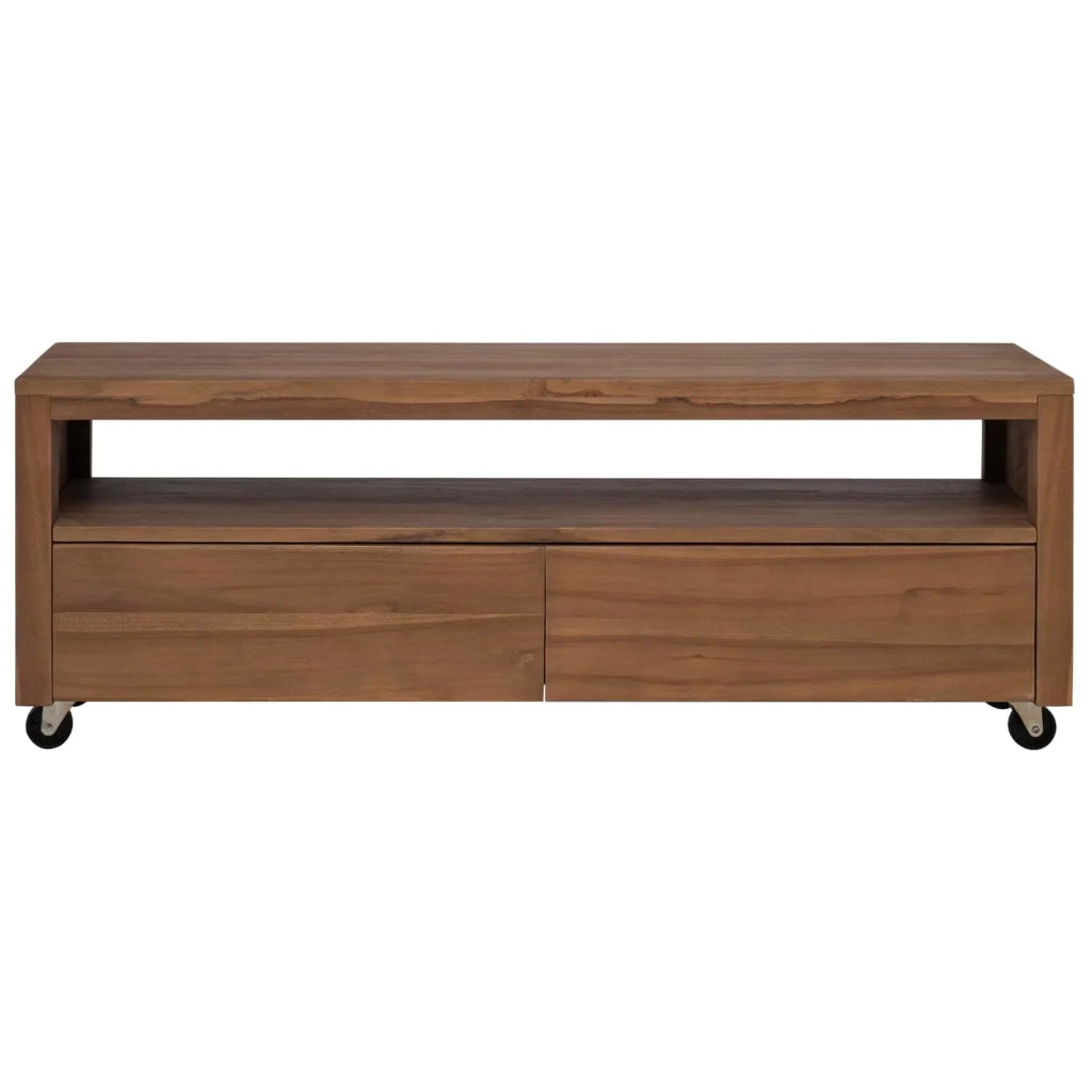 Mobile TV 110 x 30 x 40 cm Naturale Legno di teak solido 42026902