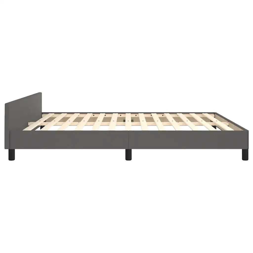 Giroletto con Testiera senza Materasso Grigio 160x200 cm 347511