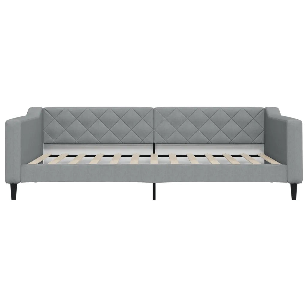 Divano Letto Estraibile Cassetti-Sofa Letto-Daybed Grigio Chiaro 100x200 Tessuto 297001