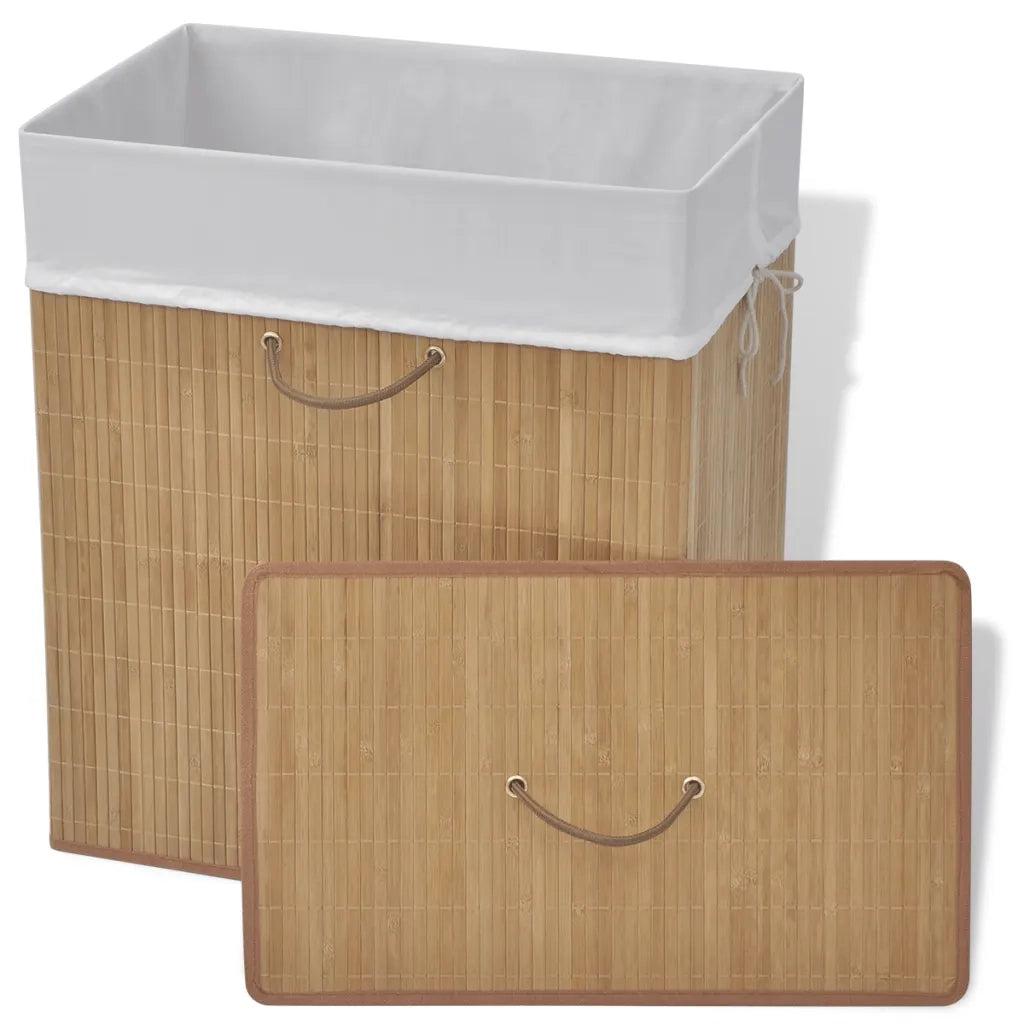 Cesto Portabiancheria in BambÃ¹ Rettangolare Colore Naturale cod mxl 51777