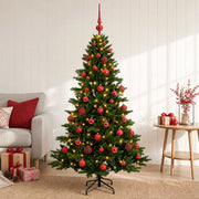 Albero di Natale artificiale con palline 150 cm 150 LED 3465864