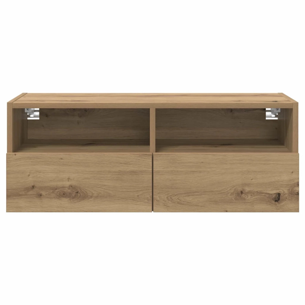 Mobile TV da parete Rovere artigianale 80 x 30 x 30 cm 882930