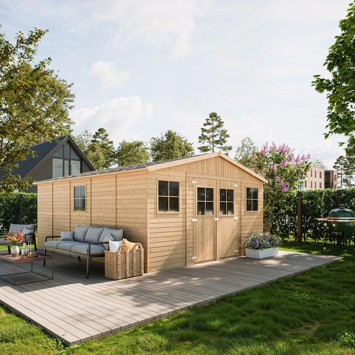 Casa da giardino in legno  A246x418x520 cm/20 m² - TIMBELA M333