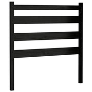 Testiera | Testata per Letto Nera 96x4x100 cm in Legno Massello di Pino