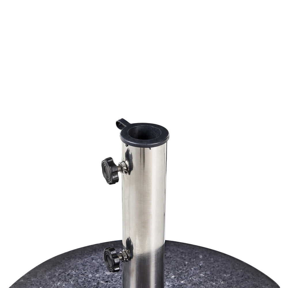Base per ombrellone in granito color nero 45 cm terrazzo giardino esterno metallo robusto