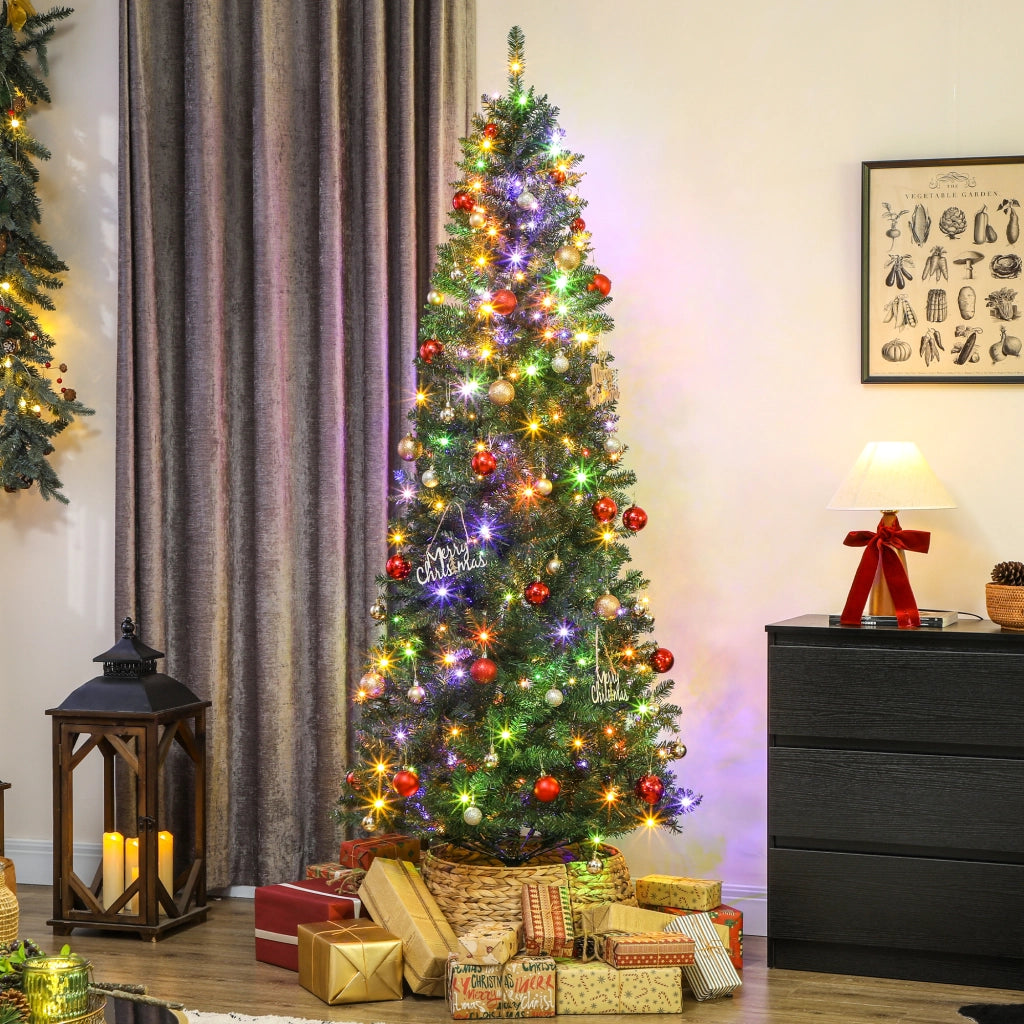 Albero di Natale artificiale con luci ¨C zephmum ¨C verde 210 cm