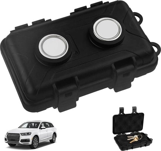 Porta chiavi per sotto l'auto - Contenitore di stoccaggio impermeabile - Magnete robusto - Cassetta di emergenza per chiavi - 1 pezzo.