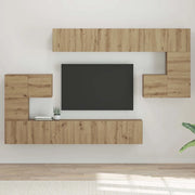 vidaXL Set mobile TV 10 pcs rovere artigianale 60 x 30 x 30 cm