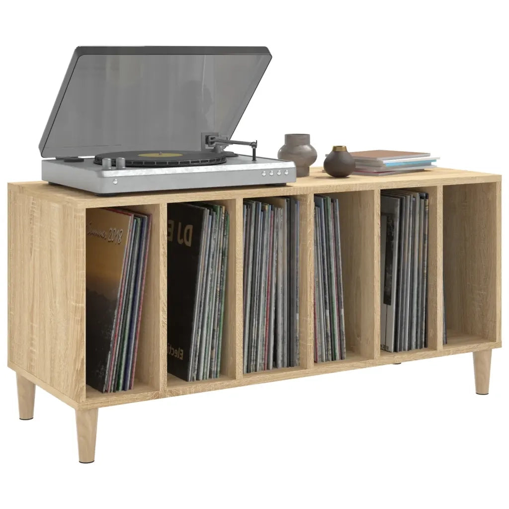 Mobile Porta Dischi Rovere Sonoma 100x38x48cm Legno Multistrato 831976
