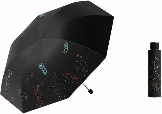 Paraplu compattibile per viaggio UPF50+, progettato per resistere al vento, leggero e unisex.