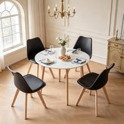 Set tavolo da pranzo rotondo con 4 sedie