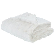 Coperta in finta pelliccia bianco 150 x 200 cm camera da letto
