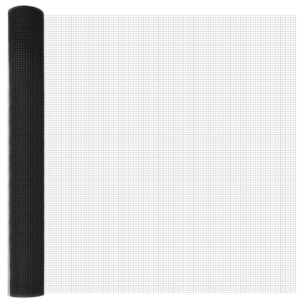 Set di Pali per Recinzione Set di 2 Grigio Scuro