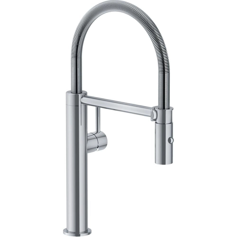 Franke 115.0472.960 Pescara L Miscelatore Cucina con Doccetta Canna Girevole 360° Cartuccia Ceramica colore Inox Satinato
