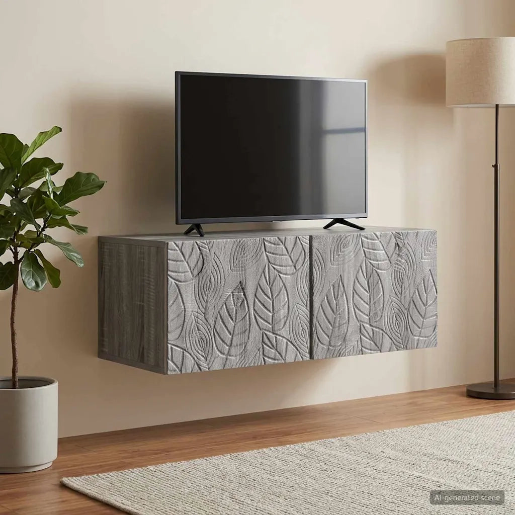 Mobile Porta TV da Muro 98 x 31 cm Sonoma grigio 898901