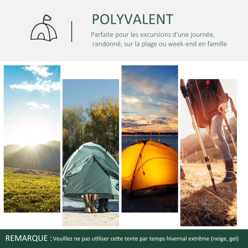Tenda da campeggio per 2-3 persone ¨C Zephmum ¨C Verde, Poliestere, 325x183x130 cm