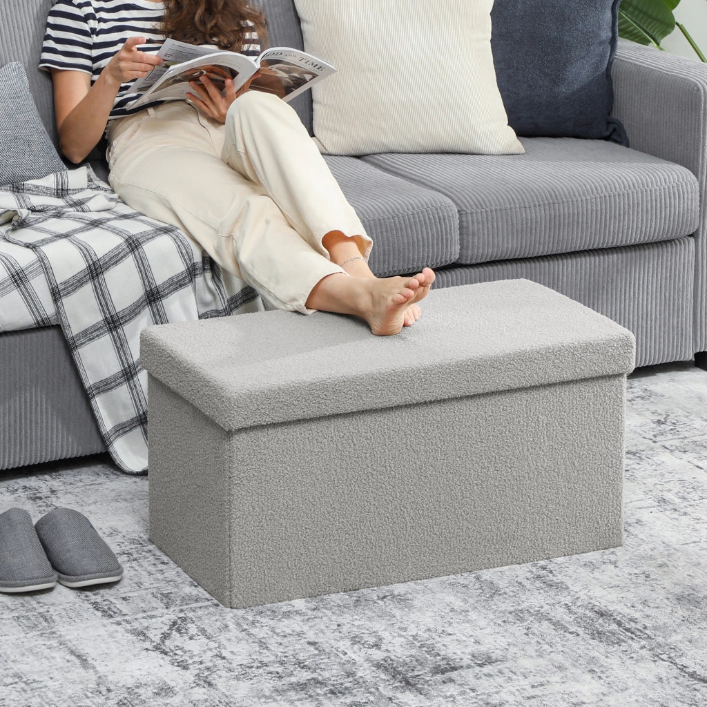 Pouf con contenitore ¨C zephmum ¨C grigio chiaro