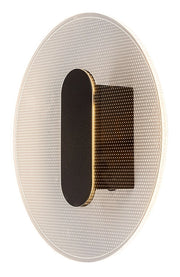 Applique LED integrato nera tonda trasparente Norael Rabalux