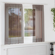Tende in Voile con Tasche per Aste 2 pz Marrone 4102171