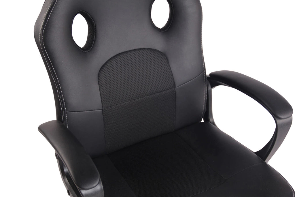 Sedia Gaming Elbing In Similpelle nero/nero